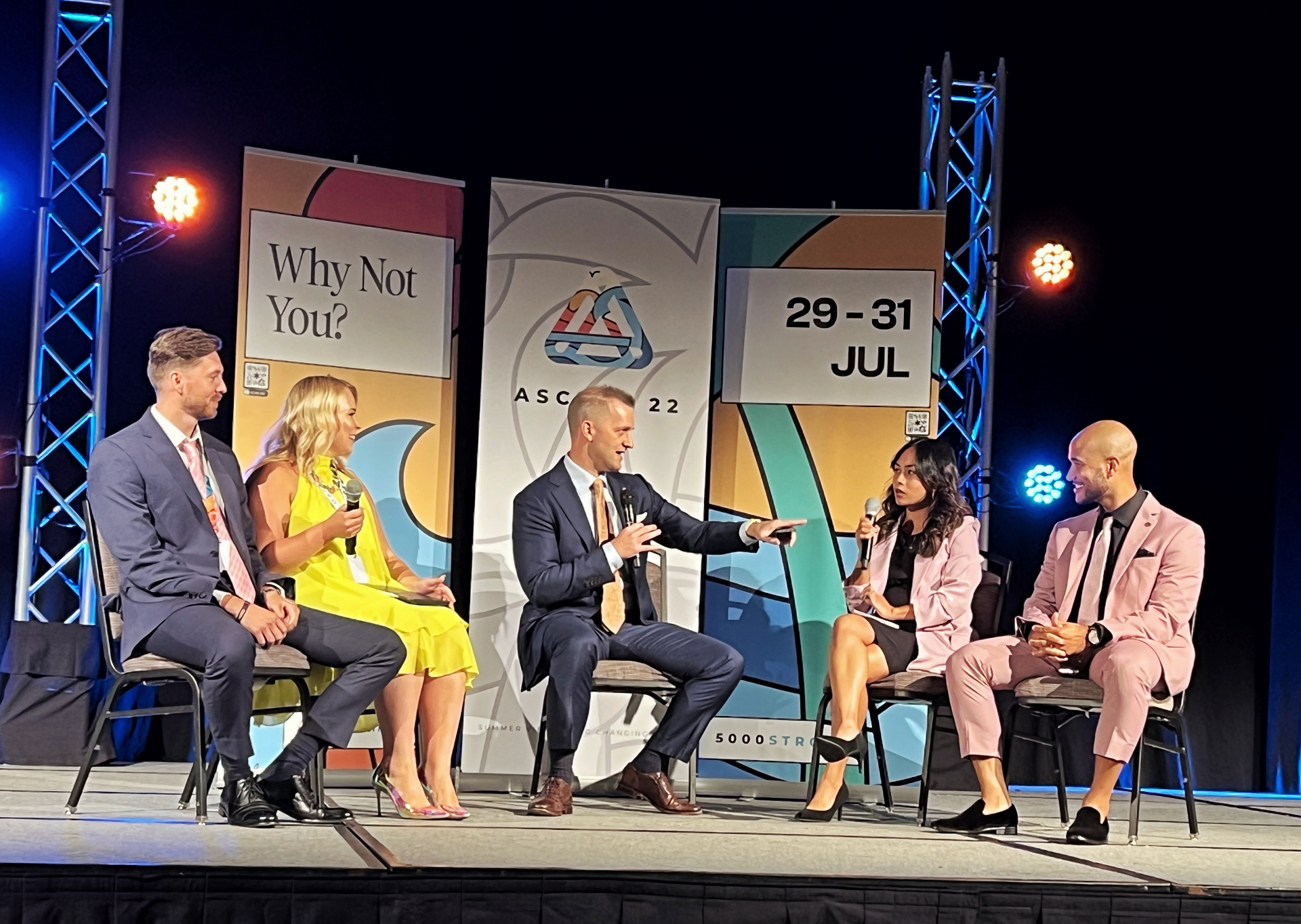 Zac Newell on a five-person panel at the ASCEND conference